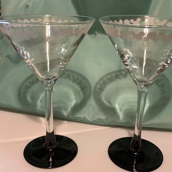 Disney Other Disney Martini Glasses 3 Piece Poshmark
